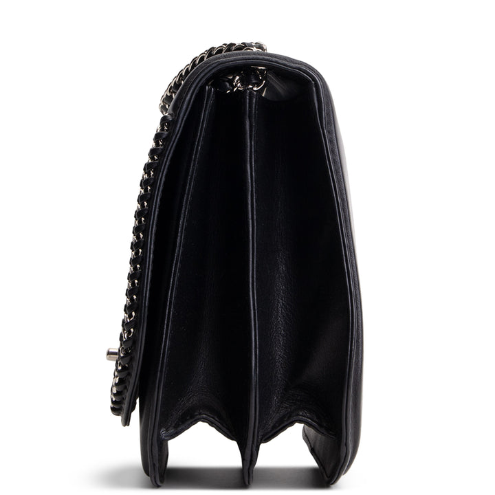 CHANEL Front Chain Flap Bag - Black