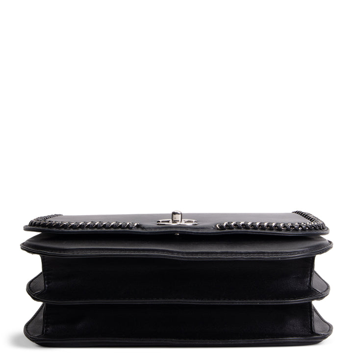 CHANEL Front Chain Flap Bag - Black