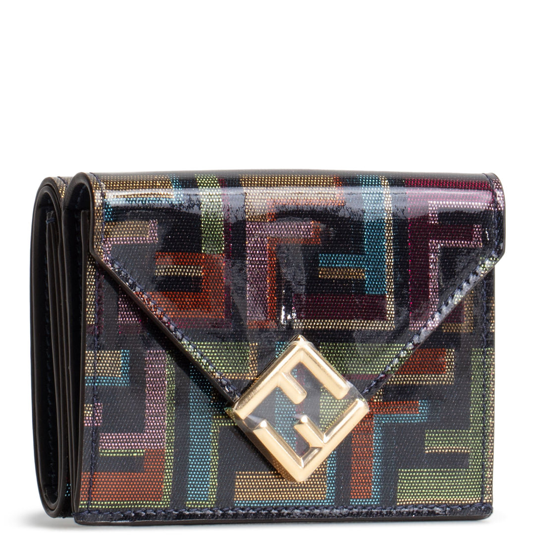 FENDI Patent FF Diamonds Trifold Wallet - Multicolore