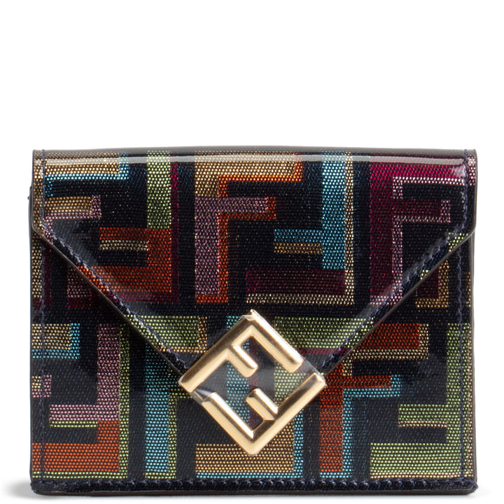 FENDI Patent FF Diamonds Trifold Wallet - Multicolore
