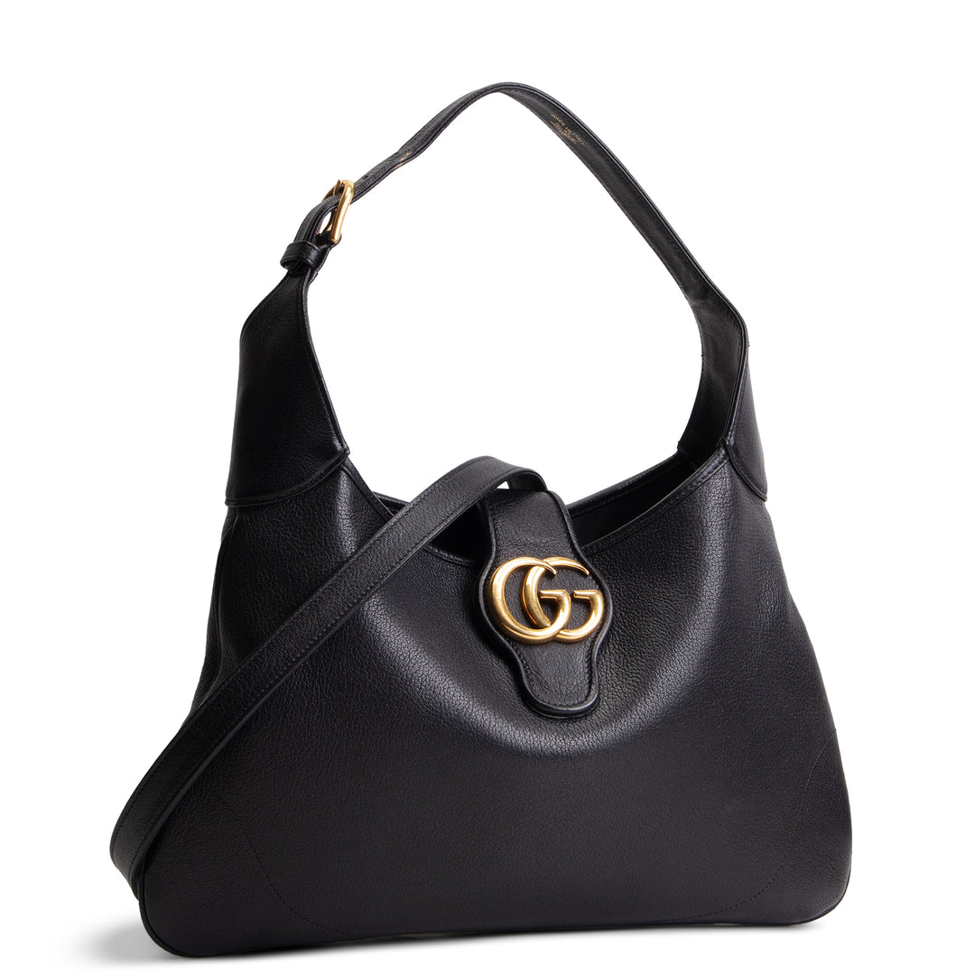 GUCCI Medium Aphrodite Shoulder Bag - Black OUTLET FINAL SALE