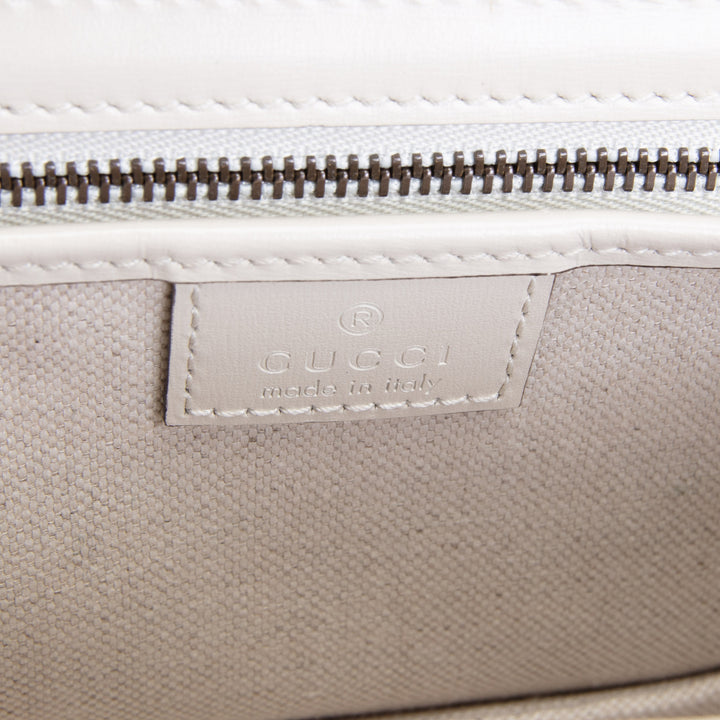 GUCCI Lovelight Bamboo 1947 Small Top Handle - White Multicolore