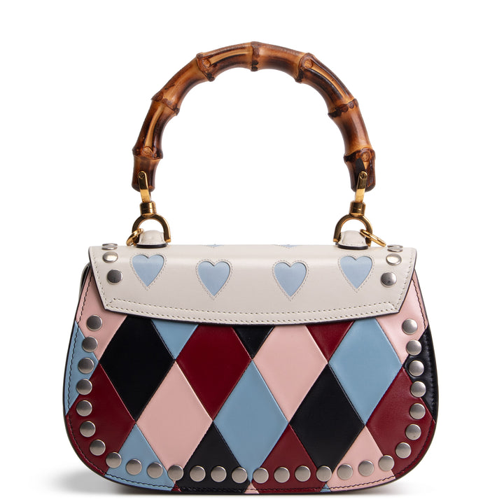 GUCCI Lovelight Bamboo 1947 Small Top Handle - White Multicolore