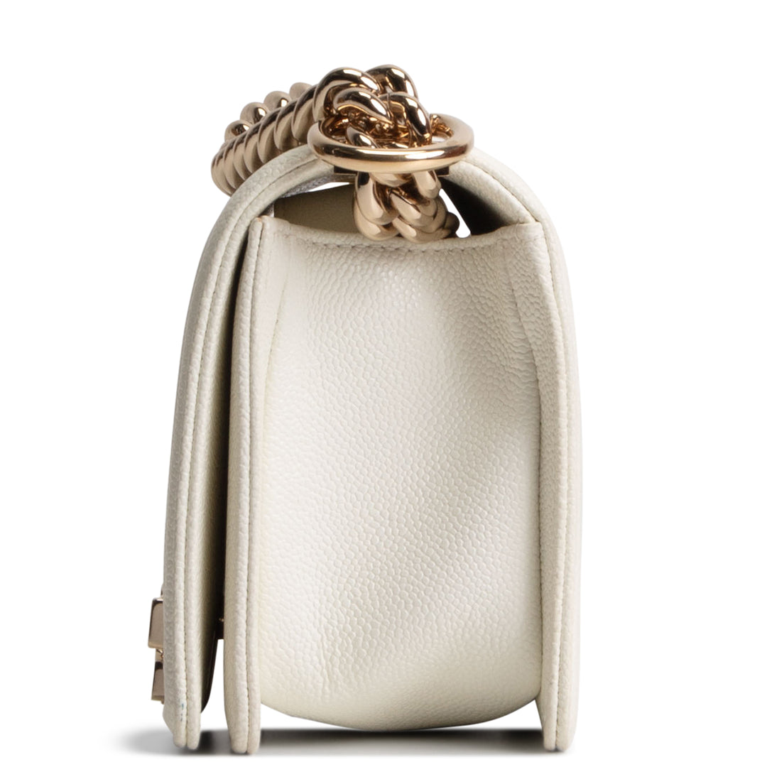 CHANEL Caviar Small Boy Bag - Cream