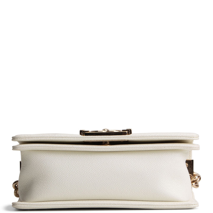 CHANEL Caviar Small Boy Bag - Cream