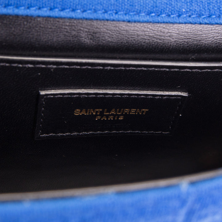 SAINT LAURENT Jamie Medium Jersey Wool Patchwork Crossbody Bag