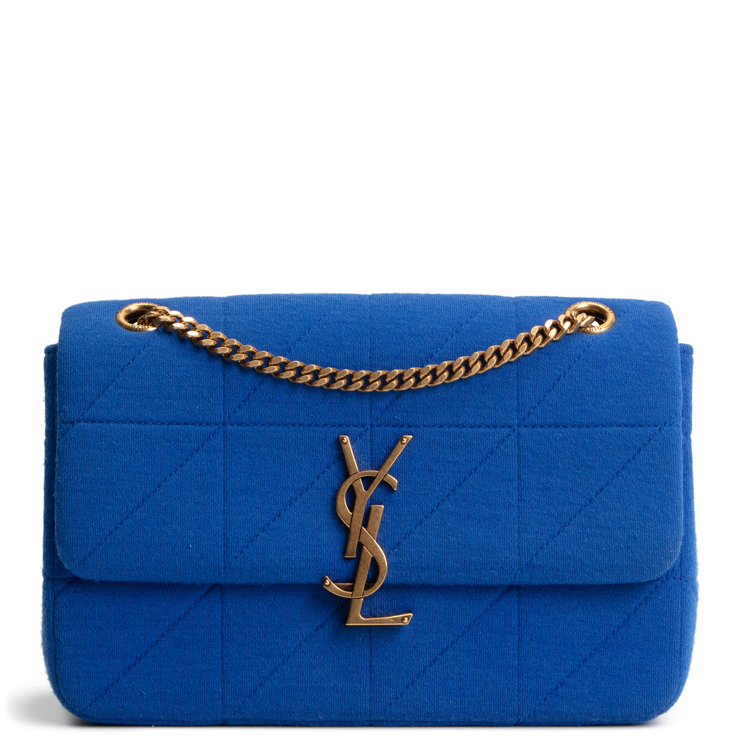 SAINT LAURENT Jamie Medium Jersey Wool Patchwork Crossbody Bag