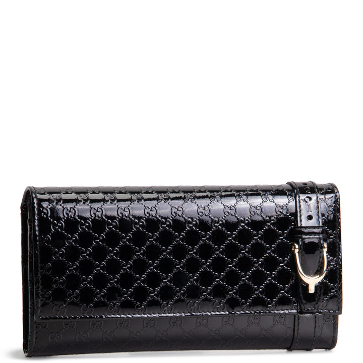 GUCCI Monogram Patent Leather Wallet
