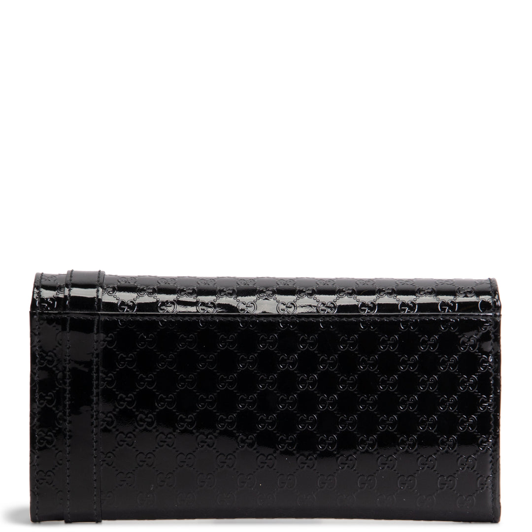 GUCCI Monogram Patent Leather Wallet