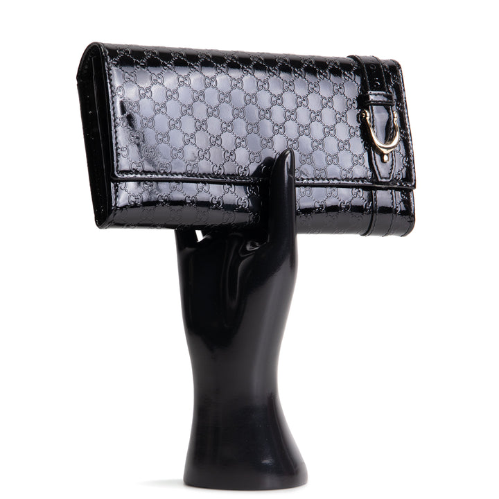GUCCI Monogram Patent Leather Wallet