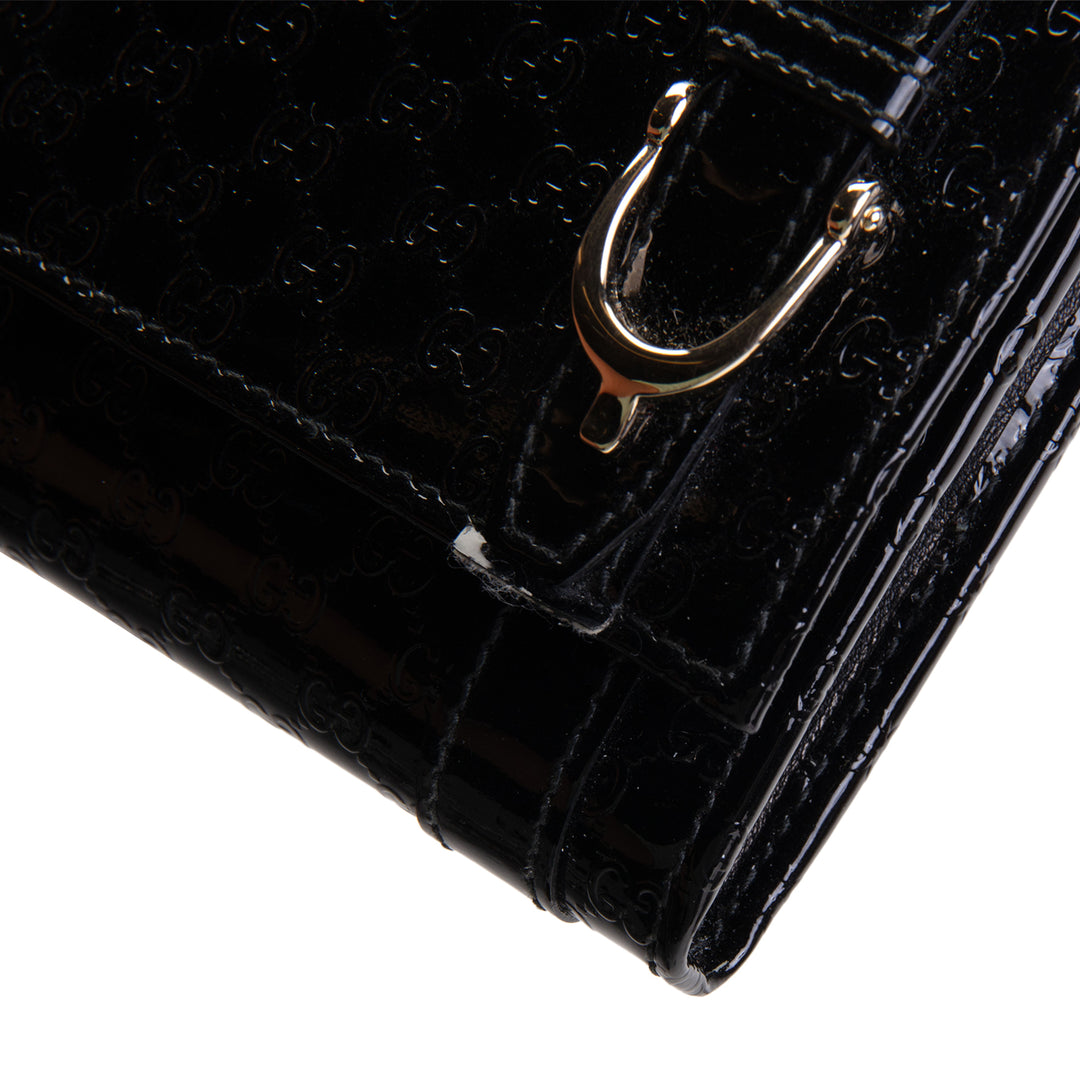 GUCCI Monogram Patent Leather Wallet
