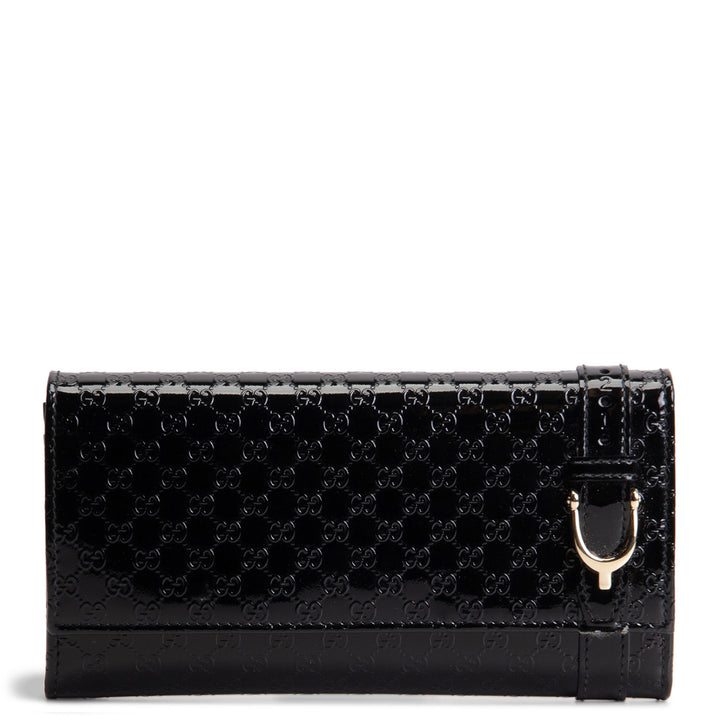 GUCCI Monogram Patent Leather Wallet