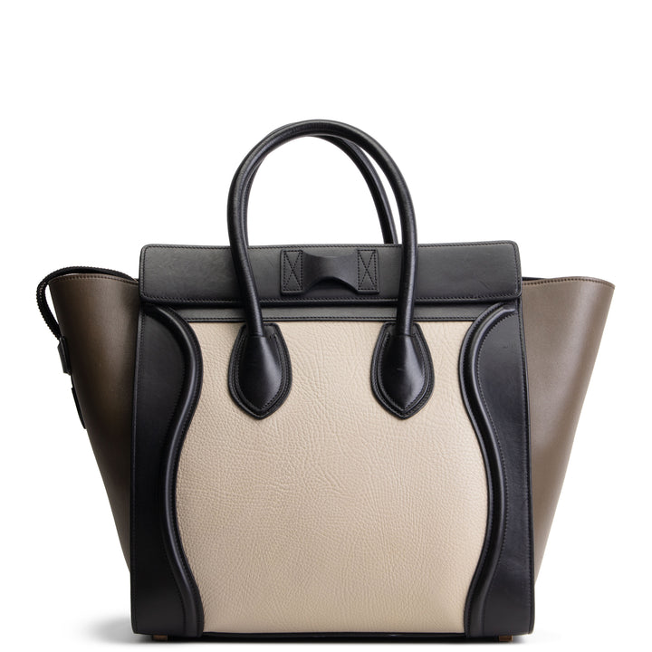 CELINE Mini Tricolor Leather Luggage Tote