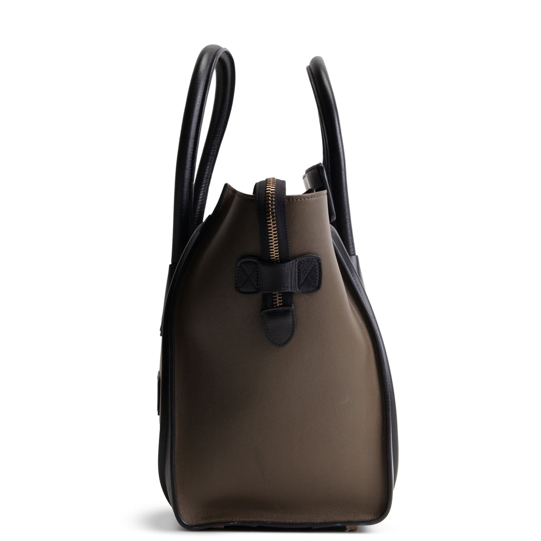 CELINE Mini Tricolor Leather Luggage Tote
