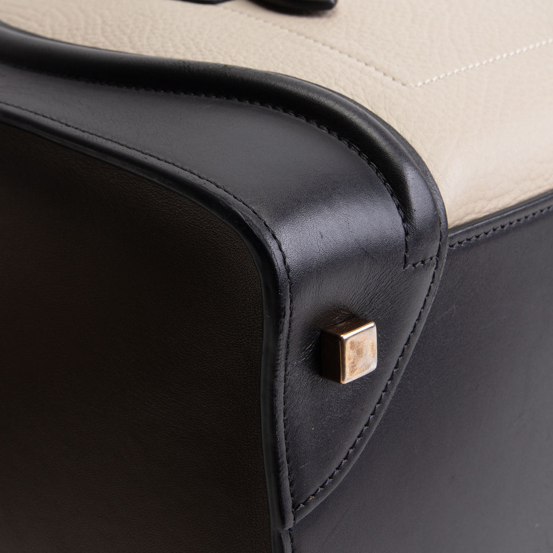 CELINE Mini Tricolor Leather Luggage Tote