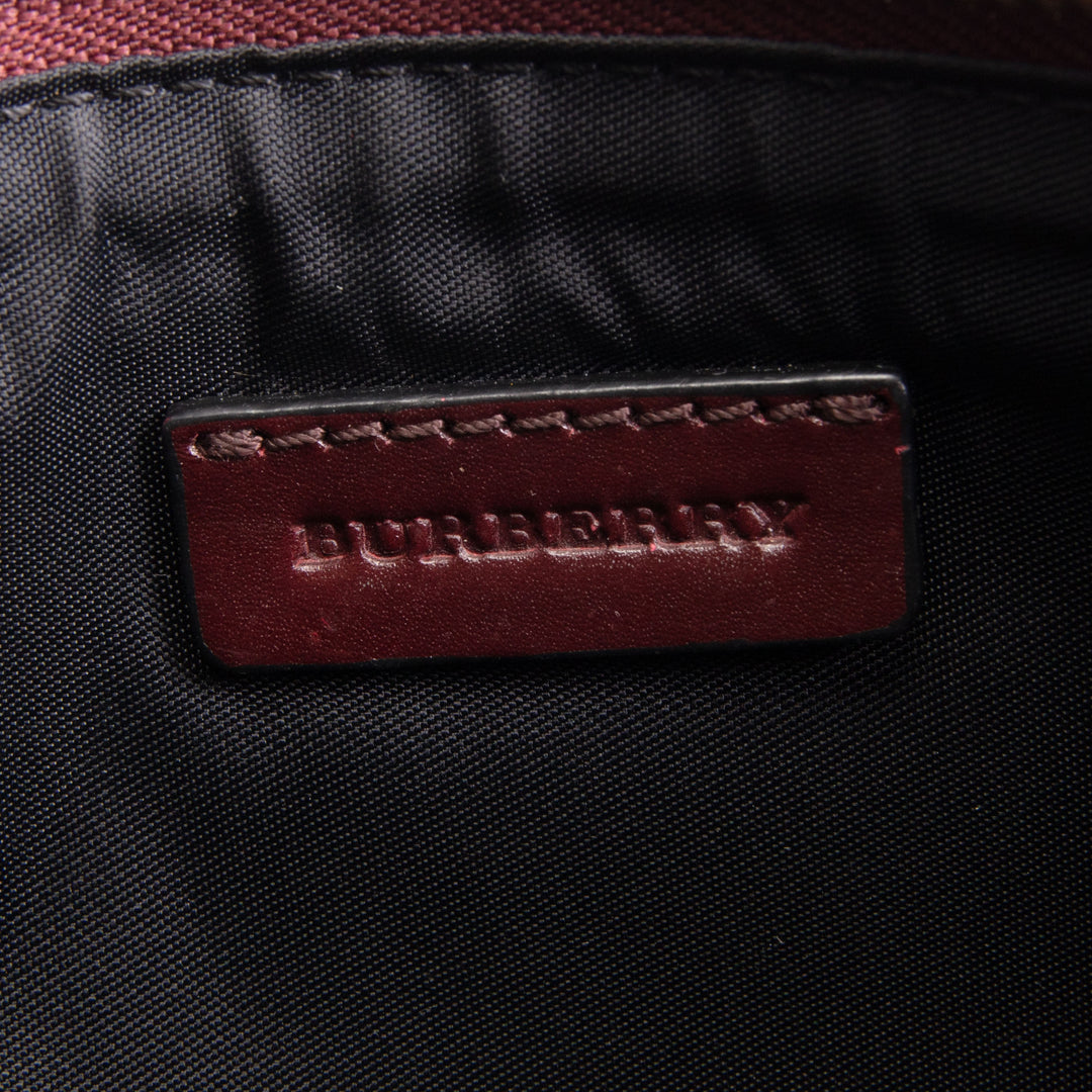 BURBERRY Nova Check Bridle Peyton Crossbody - Wine