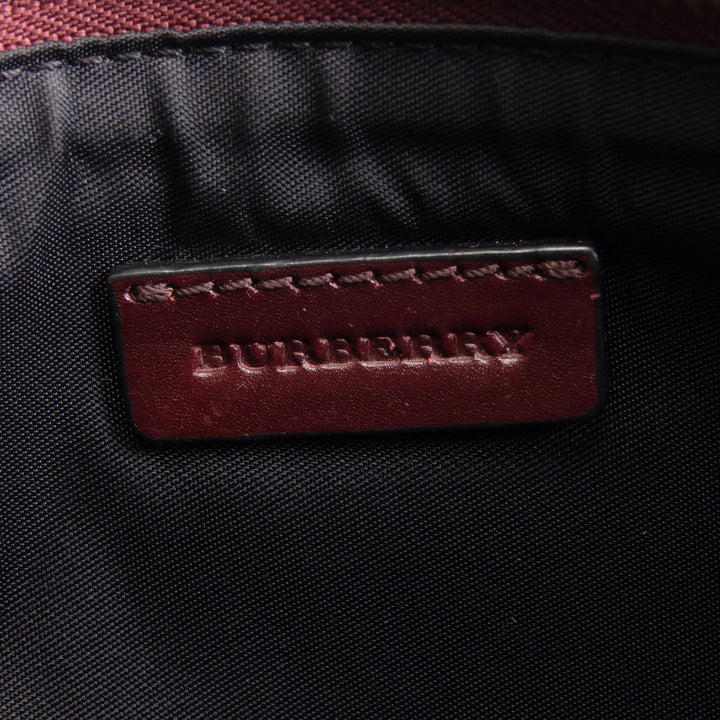 BURBERRY Nova Check Bridle Peyton Crossbody - Wine