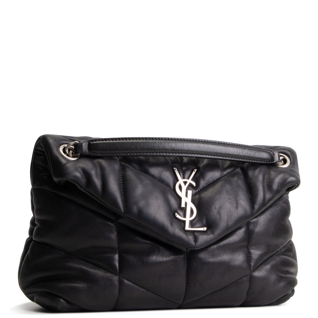 SAINT LAURENT Loulou Small Puffer Bag - Black OUTLET FINAL SALE