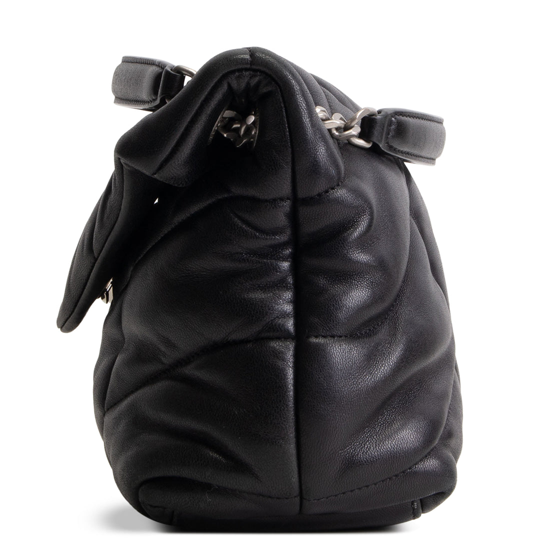 SAINT LAURENT Loulou Small Puffer Bag - Black OUTLET FINAL SALE