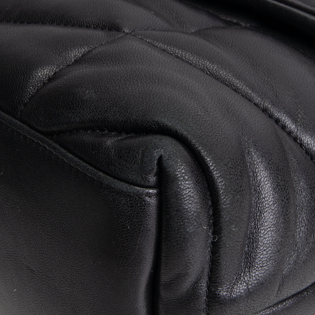 SAINT LAURENT Loulou Small Puffer Bag - Black OUTLET FINAL SALE