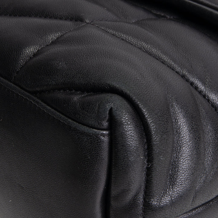SAINT LAURENT Loulou Small Puffer Bag - Black OUTLET FINAL SALE