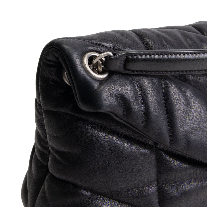 SAINT LAURENT Loulou Small Puffer Bag - Black OUTLET FINAL SALE