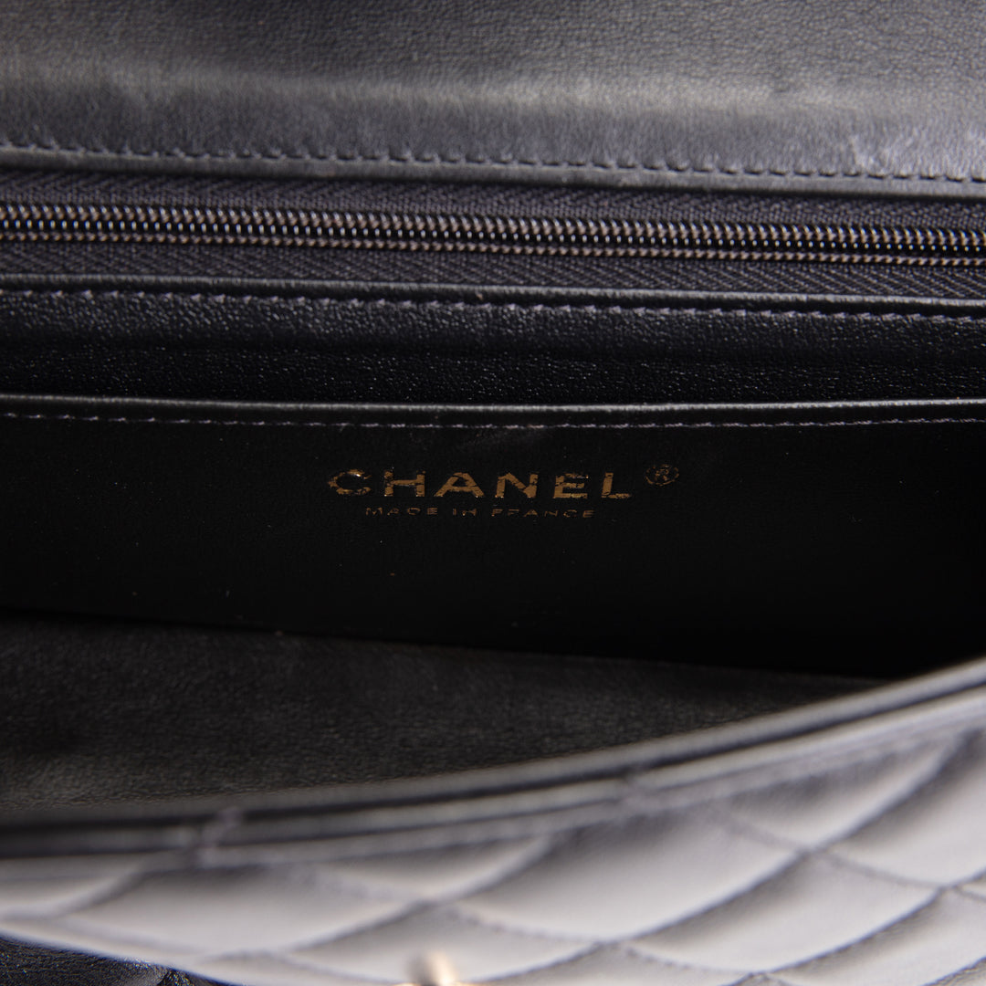 CHANEL Mini Rectangle Flap Bag Quilted Lambskin - Black