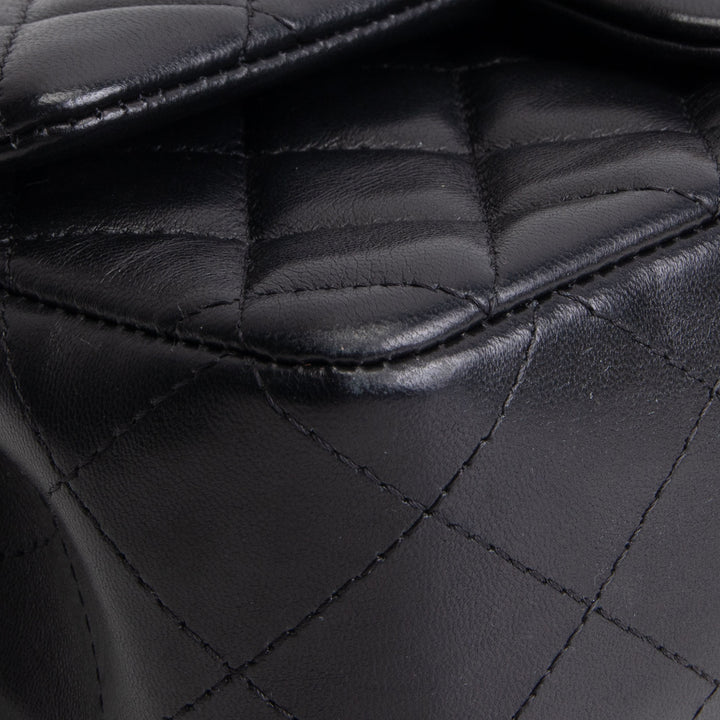 CHANEL Mini Rectangle Flap Bag Quilted Lambskin - Black