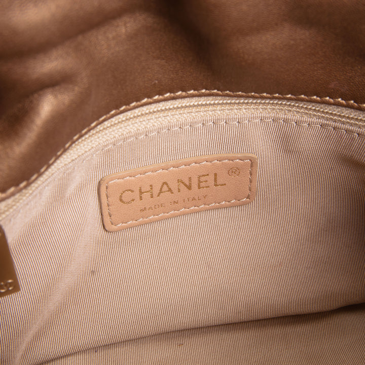 CHANEL Bubble Quilt Flap Bag - Metallic Bronze
