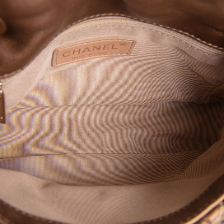 CHANEL Bubble Quilt Flap Bag - Metallic Bronze