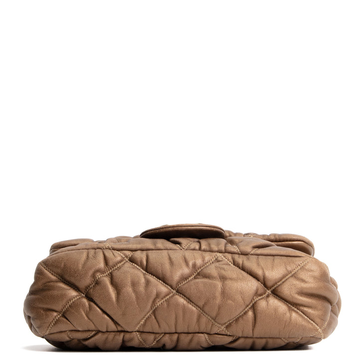 CHANEL Bubble Quilt Flap Bag - Metallic Bronze