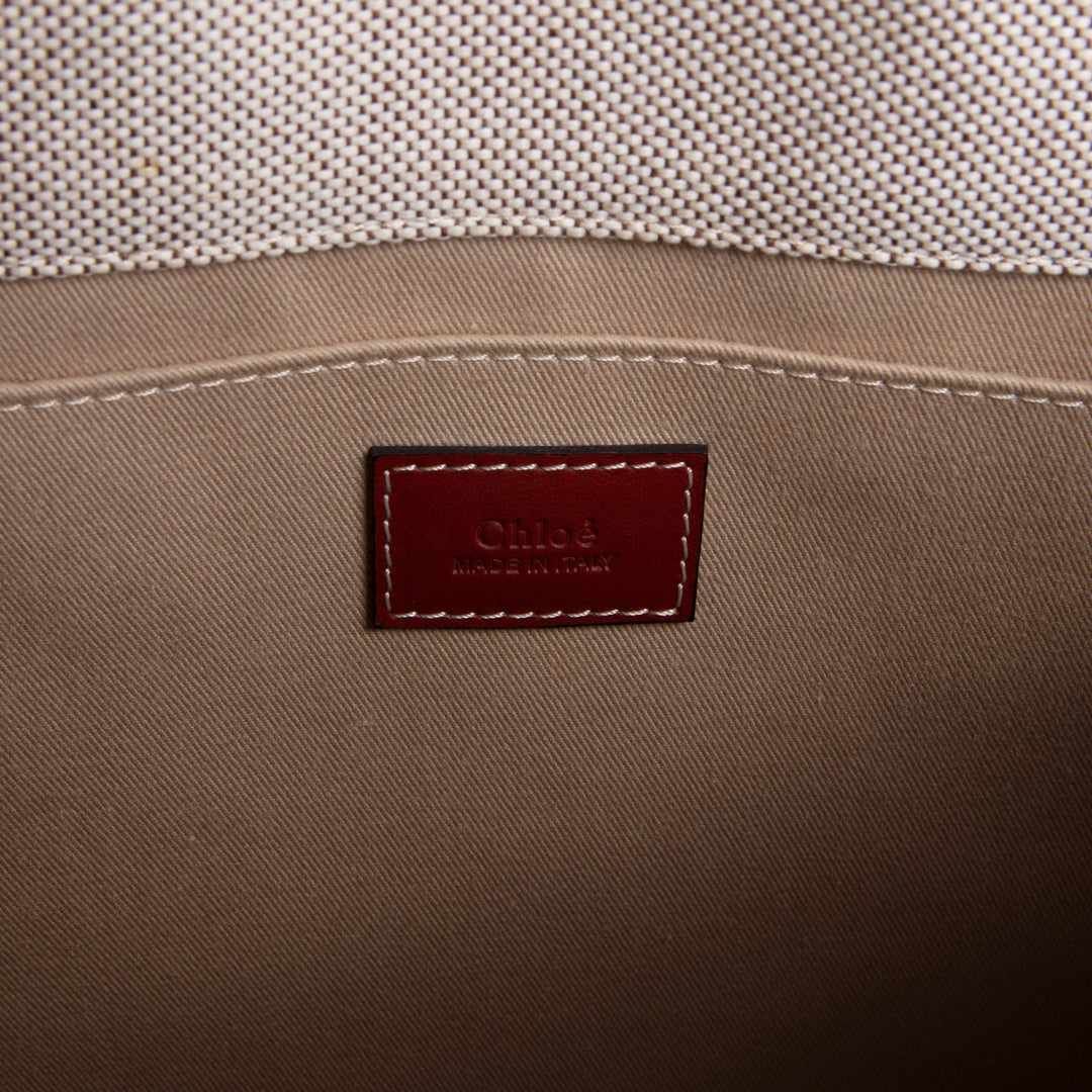 CHLOE Canvas Woody Tote - Neutral
