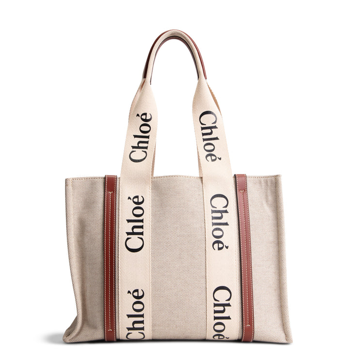 CHLOE Canvas Woody Tote - Neutral