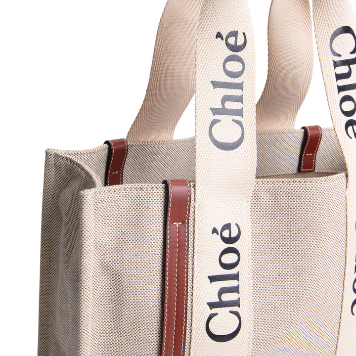 CHLOE Canvas Woody Tote - Neutral