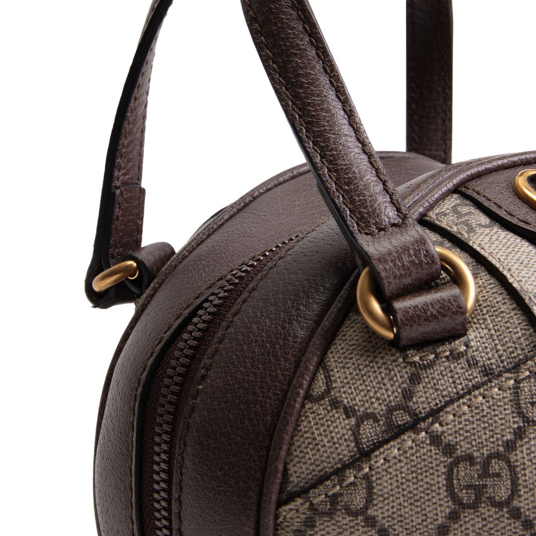 GUCCI GG Supreme Basketball Shoulder Bag - Beige & Ebony