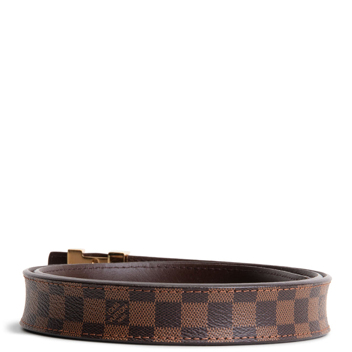 LOUIS VUITTON Damier Ebene LV Initiales 25mm Belt
