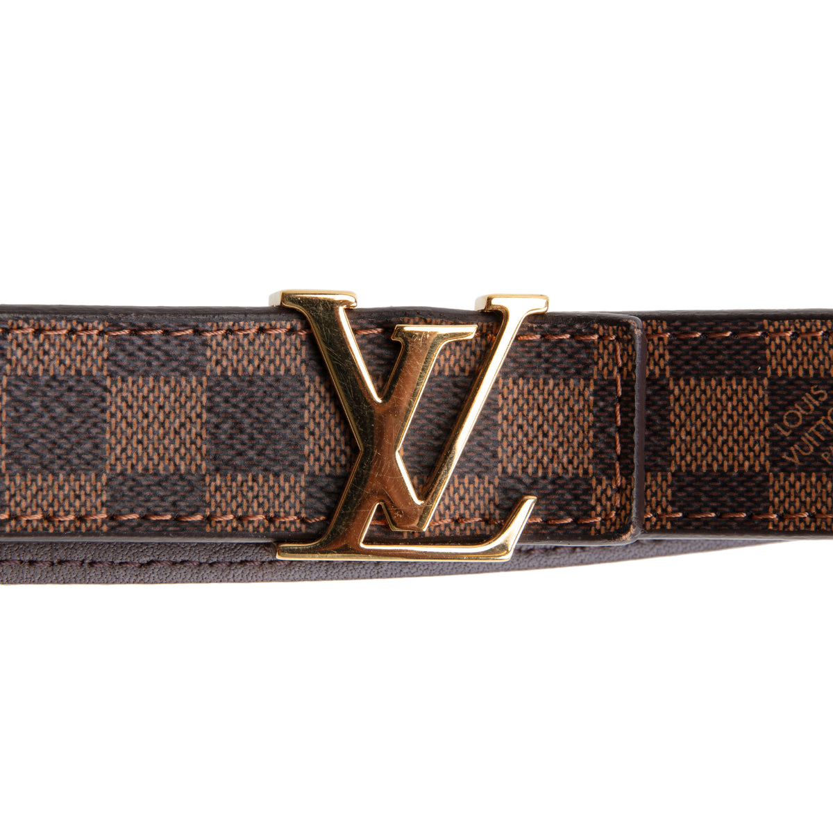 LOUIS VUITTON Damier Ebene LV Initiales 25mm Belt