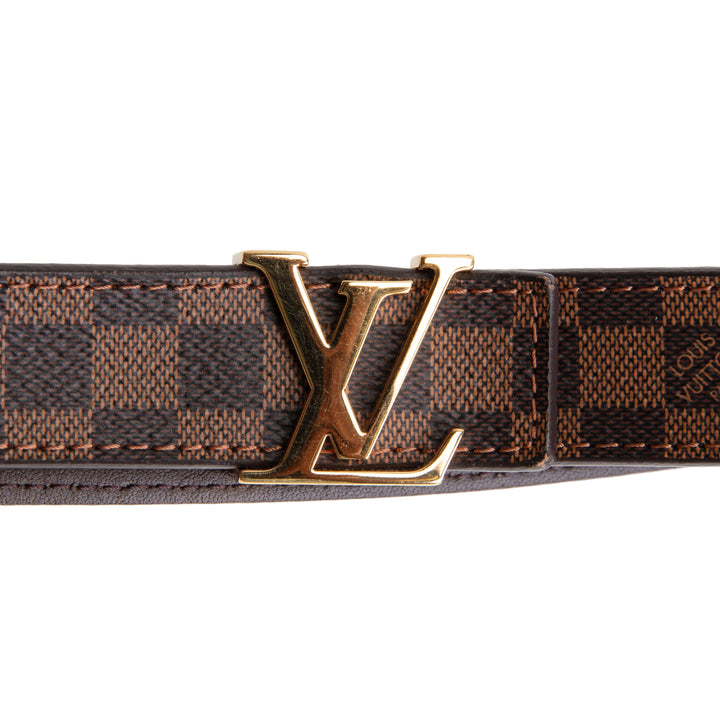 LOUIS VUITTON Damier Ebene LV Initiales 25mm Belt