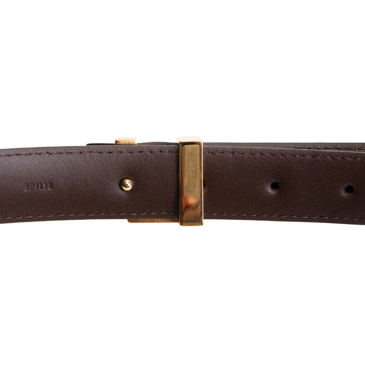 LOUIS VUITTON Damier Ebene LV Initiales 25mm Belt