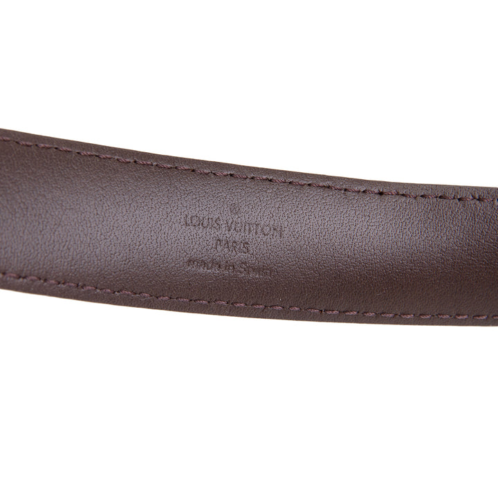 LOUIS VUITTON Damier Ebene LV Initiales 25mm Belt