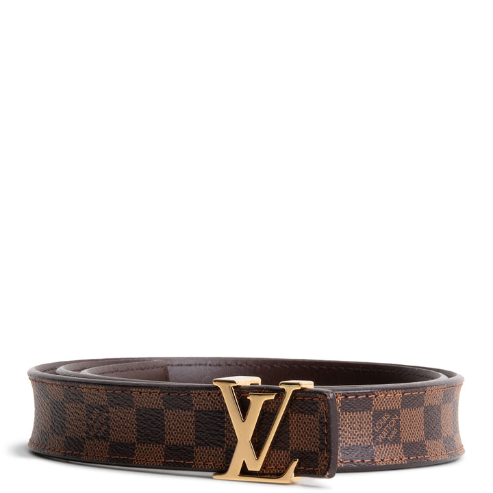 LOUIS VUITTON Damier Ebene LV Initiales 25mm Belt