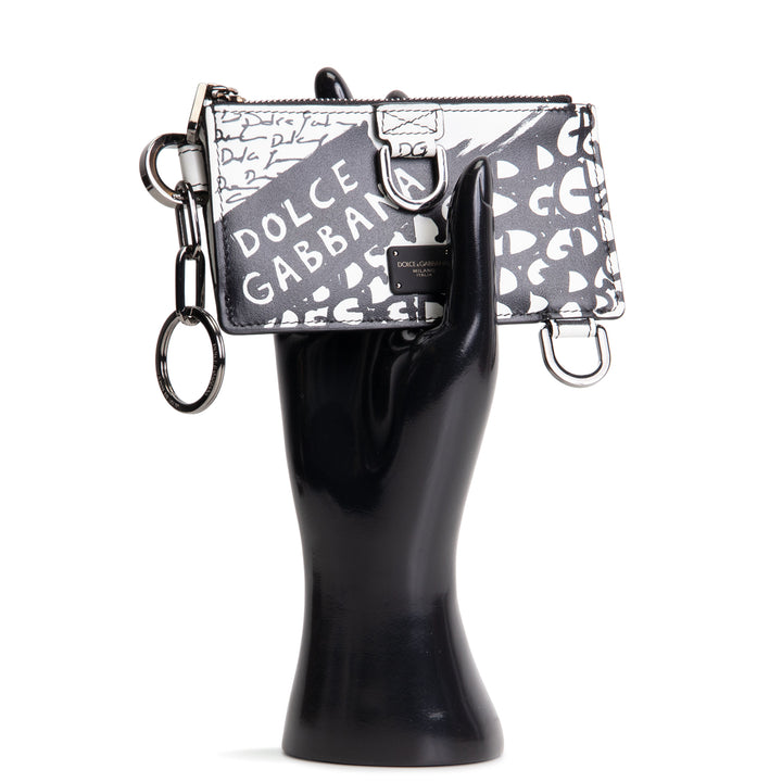 DOLCE & GABBANA Scribble Print Logo Card Holder