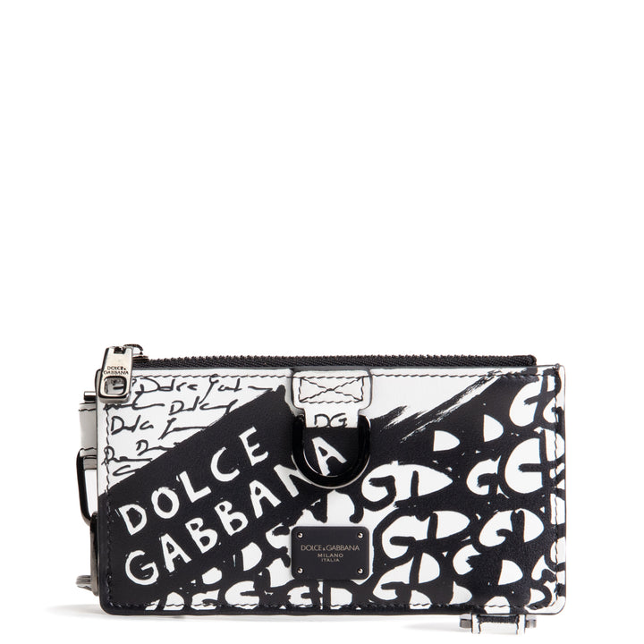 DOLCE & GABBANA Scribble Print Logo Card Holder