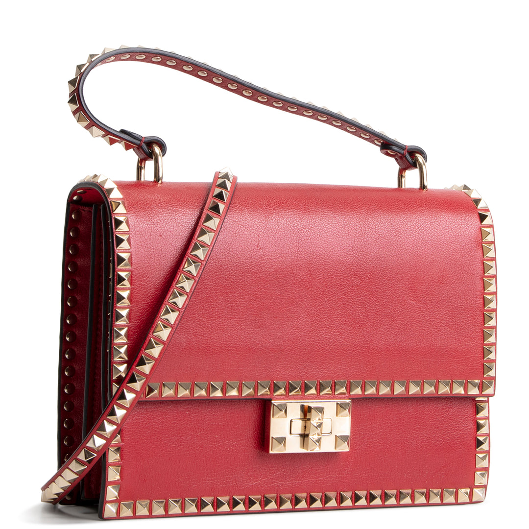 VALENTINO Rockstud No Limit Top Handle Flap Bag