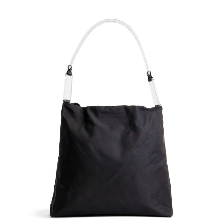 PRADA Tessuto Hobo w/ Acrylic Handle - Black