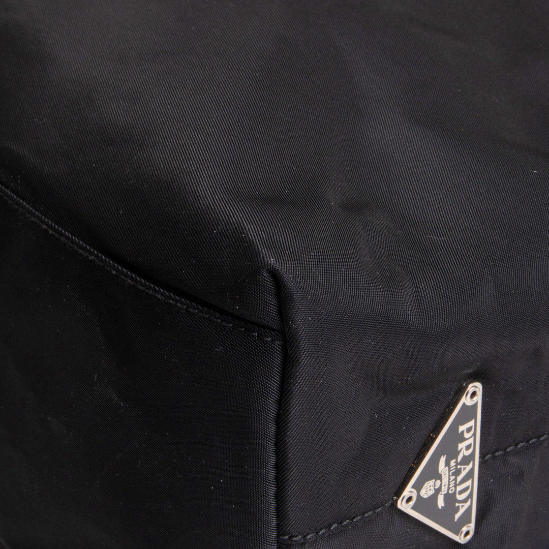 PRADA Tessuto Hobo w/ Acrylic Handle - Black
