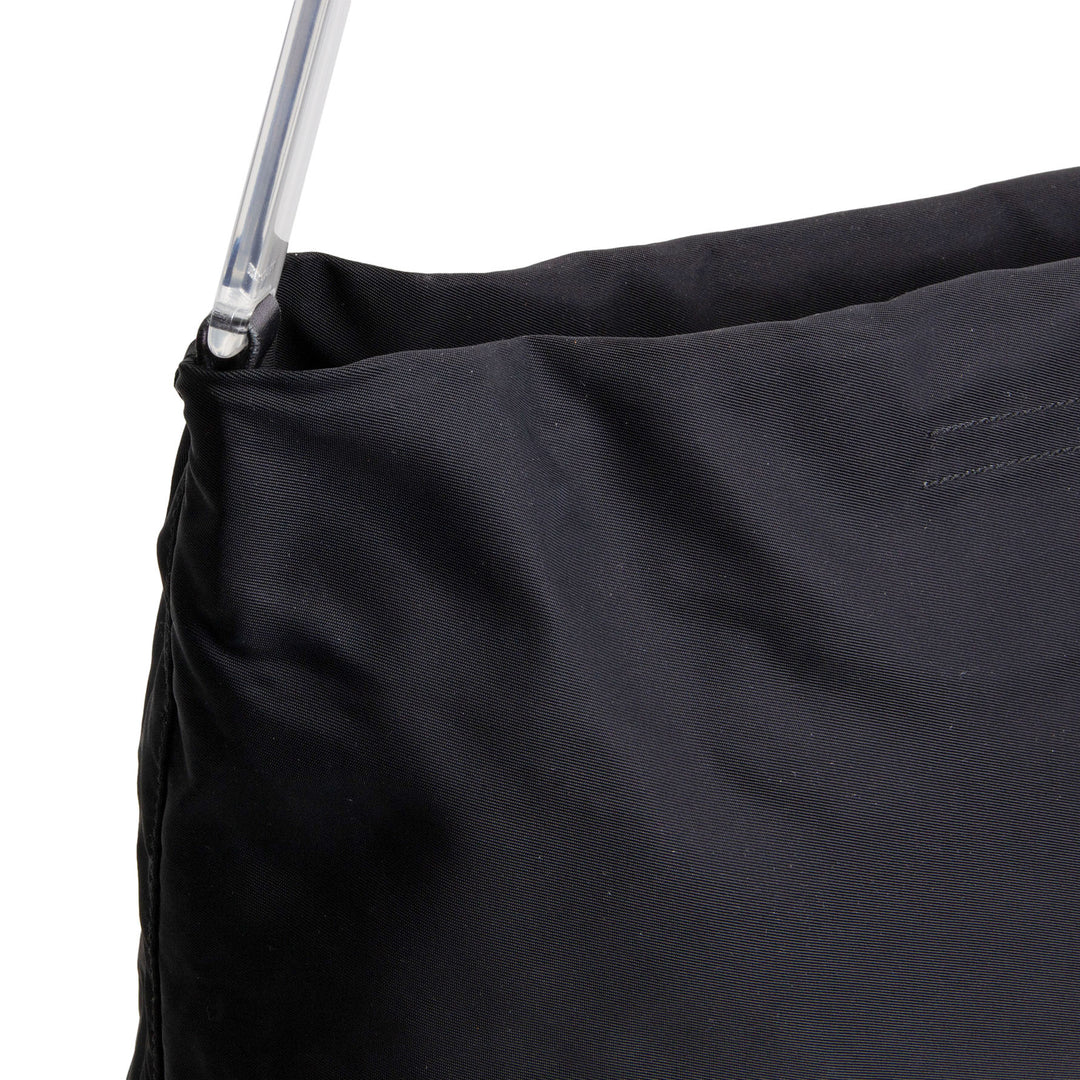 PRADA Tessuto Hobo w/ Acrylic Handle - Black