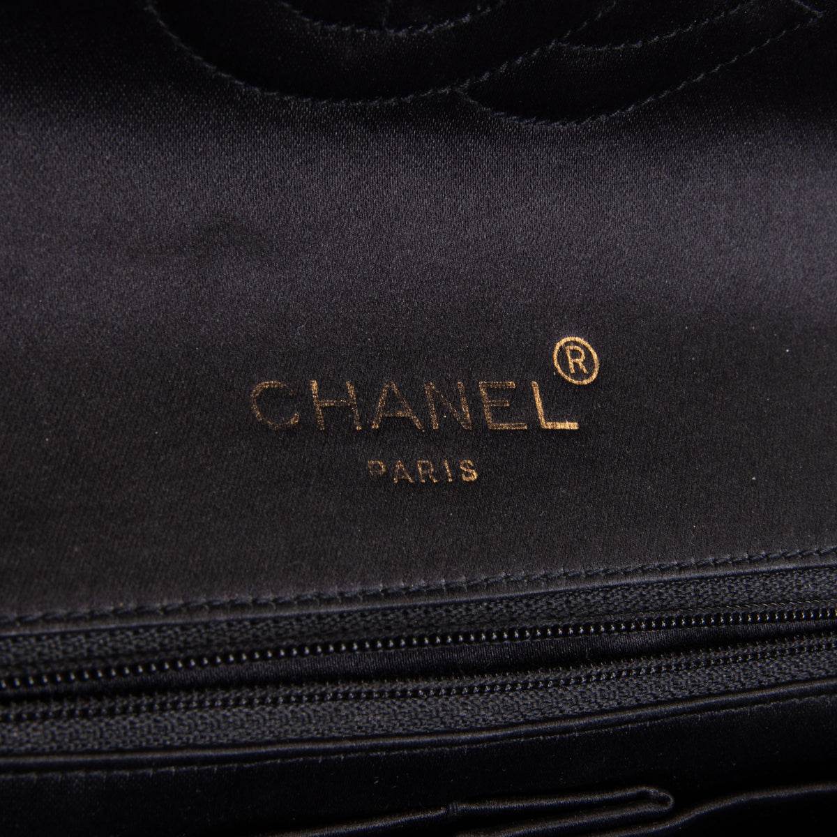 CHANEL Vintage Satin CC Turnlock Flap Bag - Black