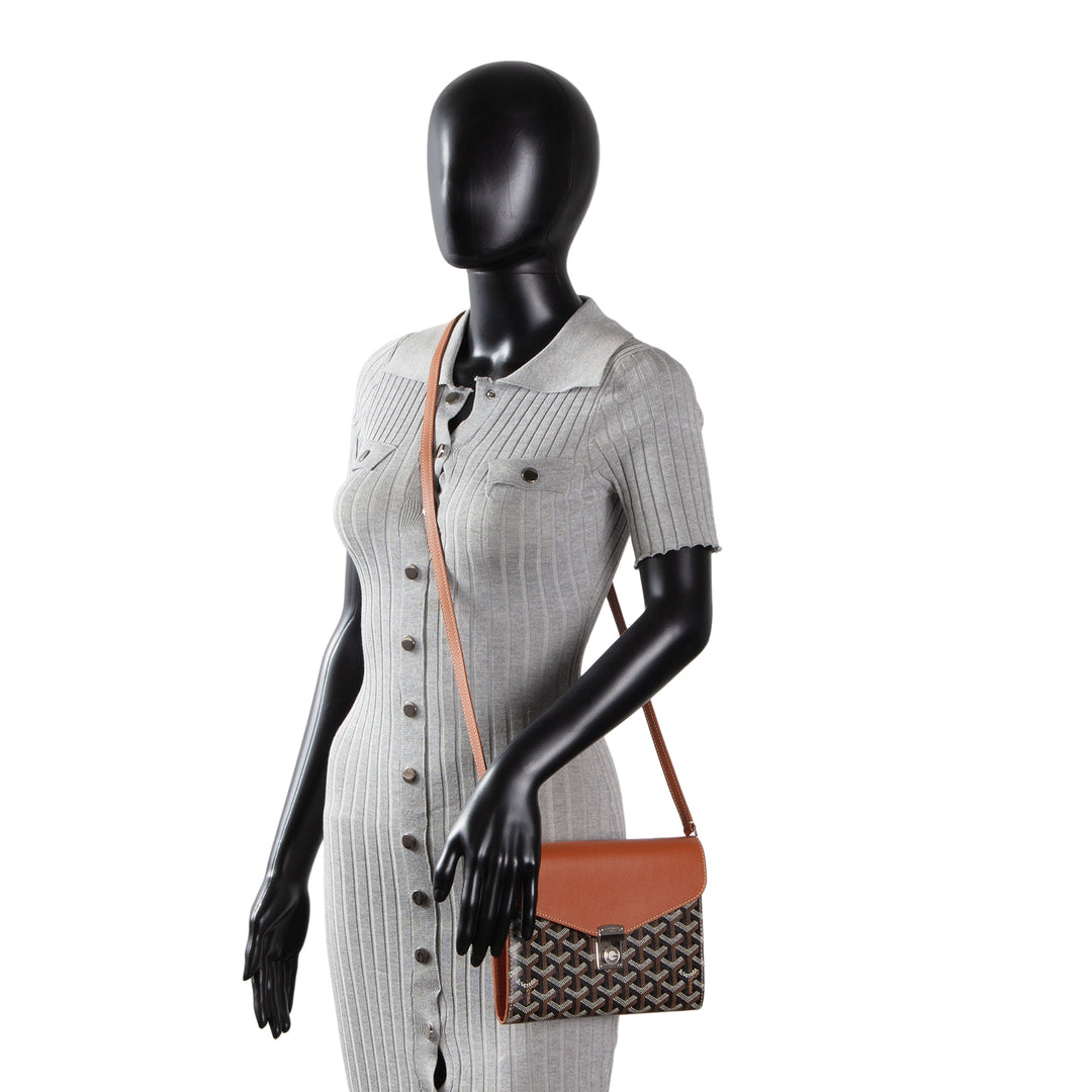 GOYARD Goyardine Chypre Flap Bag