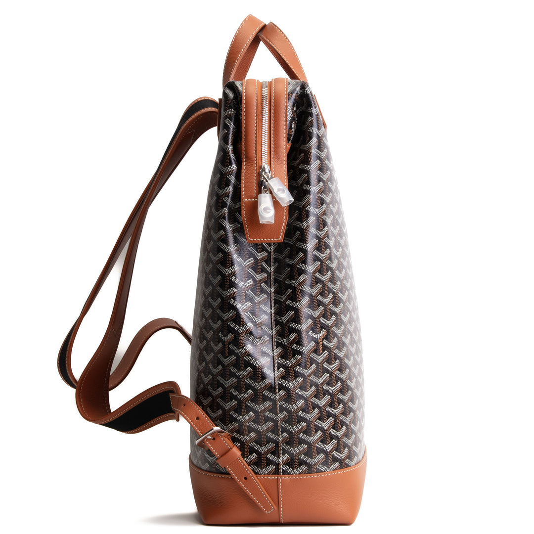 GOYARD Goyardine Cisalpin Backpack Black w/ Gold Trim